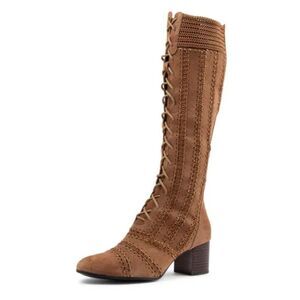 MIDAS Nulat Choc Suede Knee High Boots size 38